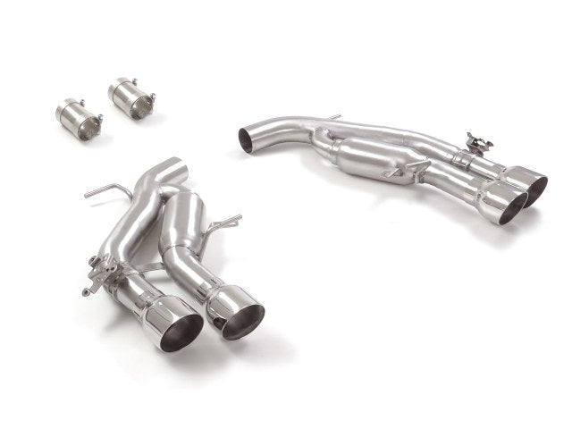 Audi RS6 C8 - Ragazzon RVS middenpijp + RVS achterdemper  2 x 102 mm